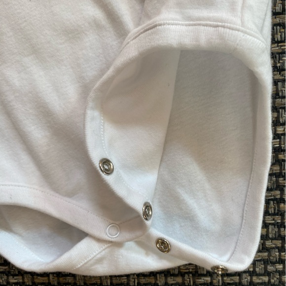 🔥NWOT🔥BURBERRY NOVA CHECK Baby/Toddler S/S White Onsie👶18 months/2T🔥Unisex - Picture 6 of 12